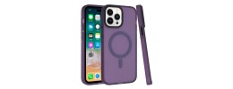 For iPhone 14 6.1" Rich [Magnetic Circle] Glossy Oil Shockproof Hybrid Premium Hybrid - Purple
