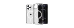 For iPhone 14 6.1" Sturdy Ultra [Magnetic Circle] Thick 3mm Transparent Hybrid - Smoke