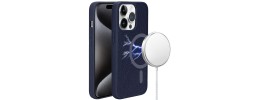 For iPhone 14 6.1" Ultimate PU Leather [Magnetic Circle] Beautiful Hybrid - Light Blue