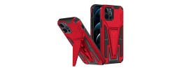 For iPhone 14 PLUS Alien Design Shockproof Kickstand Magnetic Hybrid Case Cover - Red