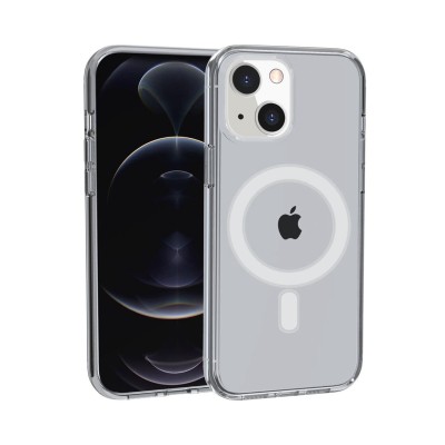 For iPhone 14 PLUS Glitter Ultra [Magnetic Circle] Thick 3mm Transparent Hybrid - Smoke