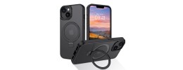 For iPhone 14 PLUS METKASE Premium Holster with Magnetic Ring Stand in Slide-Out Package - Black