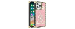 For iPhone 14 PLUS Passion Square Hearts WindMill Love Balloon Fun Case Cover - Pink