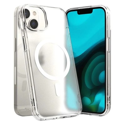 For iPhone 14 PLUS Sketch Design Hybrid Magnetic Ring Sand Case Cover - G