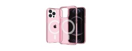 For iPhone 14 PLUS Sturdy Ultra Thick 3mm Transparent Hybrid Case Cover - Pink