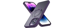 For iPhone 14 PLUS Superior 3in1 Magnetic Ring Stand Case Cover - Bright Purple