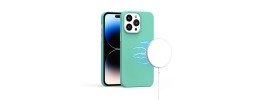 For iPhone 14 PLUS Ultimate PU Leather [Magnetic Circle] Beautiful Hybrid - Blue