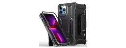 For iPhone 14 PLUS V 3in1 Combo Kickstand Holster Cover Case - Black