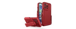 For iPhone 14 PLUS V 3in1 Combo Kickstand Holster Cover Case - Red