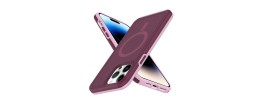 For iPhone 14 PLUS Well Protective Magentic Ring Stand Camera Protective Cover Case - Burgundy