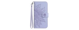 For iPhone 14 PRO 6.1" [Magnetic Circle] Wallet For ID and Credit Cards With Lanyard - Light Purple