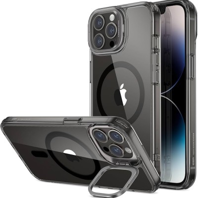 For iPhone 14 PRO 6.1" Magnetic Ring Stand Classic Design FULL Camera Protection Hybrid Case - Black