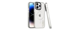 For iPhone 14 PRO 6.1" Shockproof Hybrid [Magnetic Circle] with Stand - Clear/Clear