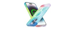 For iPhone 14 PRO 6.1" WaterColor Design [Magnetic Circle] Gradiant Thick Premium Hybrid - MultiColor