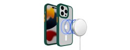 For iPhone 14 PRO MAX 6.7" Core [Magnetic Circle] Colorful Buttons Thick 2mm Hybrid - Midnight Green