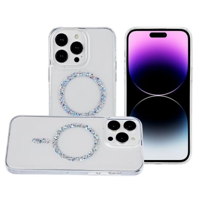 For iPhone 14 PRO MAX 6.7" METKASE Double Protection IMD Design Pattern [Magnetic Circle] Premium Case - Epoxy Design