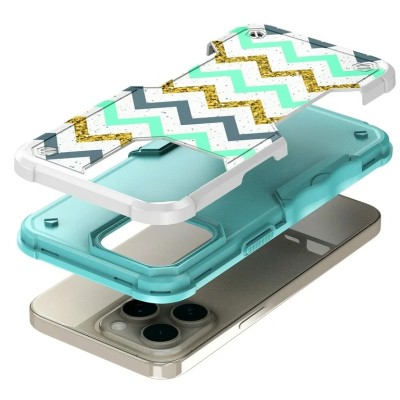 For iPhone 14 PRO MAX 6.7" METKASE Premium√Ç¬†Exquisite Design Hybrid in Slide-Out Package - Mandala