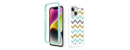 For iPhone 14 PRO MAX 6.7" METKASE Premium√Ç¬†Exquisite Design Hybrid in Slide-Out Package - Zigzag