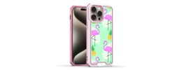 For iPhone 14 PRO MAX 6.7" METKASE Premium RANK Design Fused Hybrid in Slide-Out Package - Rose Pink Floral