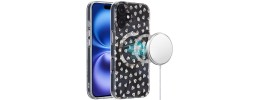 For iPhone 14 PRO MAX 6.7" Magnetic Double Layer IMD Design Case - Smoke Holographic