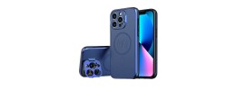 For iPhone 14 PRO MAX 6.7" Magnetic Ring Stand Classic Design FULL Camera Protection Hybrid Case - Blue