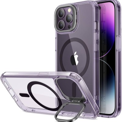 For iPhone 14 PRO MAX 6.7" Magnetic Ring Stand Classic Design FULL Camera Protection Hybrid Case - Dark Purple