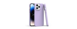 For iPhone 14 PRO MAX 6.7" PU Leather with inner [Magnetic Circle] Colored Metal Buttons - Light Purple