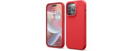 For iPhone 14 PRO MAX 6.7" Rich [Magnetic Circle] Glossy Oil Shockproof Hybrid Premium Hybrid - Red