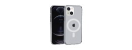 For iPhone 14 PRO MAX 6.7" Sturdy Ultra [Magnetic Circle] Thick 3mm Transparent Hybrid - Clear