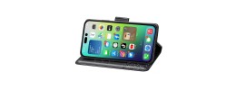 For iPhone 14 Plus 6.7" [Magnetic Circle] Wallet With Independent Detachable Card Holder - Black