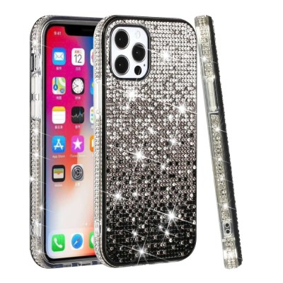 For iPhone 15 Bling Hybrid Case Cover - B