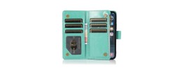 For iPhone 15 ELEGANT Wallet Case ID Money Holder Case Cover - Teal