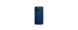 For iPhone 15 Fashion PU Vegan Chrome Edged Case Cover - Dark Blue