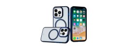 For iPhone 15 Grip [Magneti Circle] Metal Shockproof Hybrid - Dark Blue