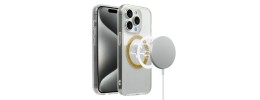 For iPhone 15 METKASE EPOXY Transparent [MAGNETIC CIRCLE] Shockproof Hybrid - Epoxy