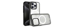 For iPhone 15 METKASE Iridescent Spots [Magnetic Circle] Hybrid - Black+iridescent Spots
