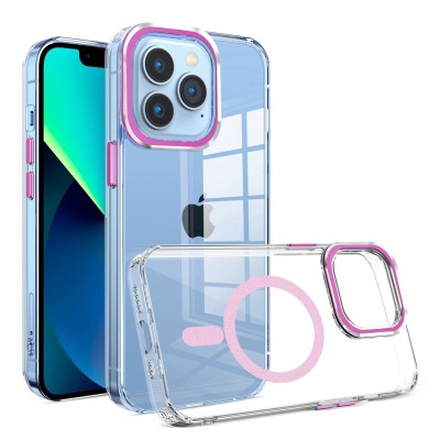 For iPhone 15 Matching Clear Transparent Circle Design Case Cover - Purple