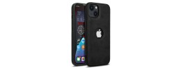 For iPhone 15 PU Leather Window Flap Case with Cover - Black