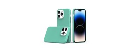 For iPhone 15 PU Leather with inner [Magnetic Circle] Colored Metal Buttons - Teal