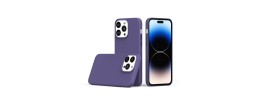 For iPhone 15 PU Leather with inner [Magnetic Circle] Colored Metal Buttons - Wisteria