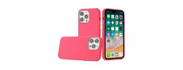 For iPhone 15 Plus Classy Slick Chromed Around Hybrid Case Cover - Hot Pink
