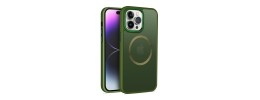 For iPhone 15 Plus Core [Magnetic Circle] Core [Magnetic Circle] Colorful Buttons Thick 2mm Hybrid - Midnight Green