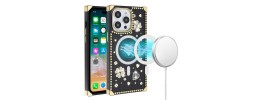 For iPhone 15 Plus Design Square Hearts Passion Case Cover - Gold