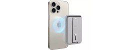 For iPhone 15 Plus Design Wallet ID Credit Card Money Holder with Magnetic Metal Closure including Lanyard - American Flag