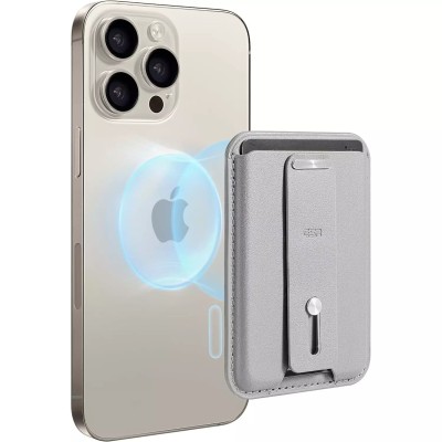 For iPhone 15 Plus Design Wallet ID Credit Card Money Holder with Magnetic Metal Closure including Lanyard - American Flag