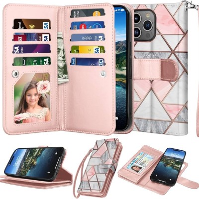 For iPhone 15 Plus Design Wallet ID Credit Card Money Holder with Magnetic Metal Closure including Lanyard - Rose Pink Floral