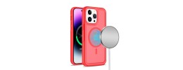 For iPhone 15 Plus Glossy Oil Premium Hybrid Case Cover - Red