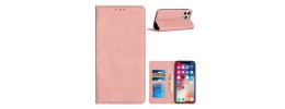 For iPhone 15 Plus Jewel Wallet Design with Stitched PU Leather ID Card Money Holder Zipper Case - Pink