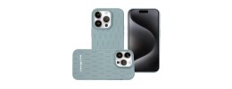 For iPhone 15 Plus METKASE Boundless Liquid Silicone [Magnetic Circle] Thick Lined Design Hybrid Case - Dark Blue