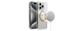 For iPhone 15 Plus METKASE EPOXY Transparent [MAGNETIC CIRCLE] Shockproof Hybrid - Epoxy